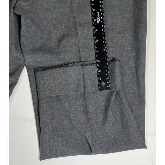 Zanella Bennett Pants Mens Dress Pants Sz 36x29 Grey Wool Pleated Made In ITALY - Picture 6 of 8